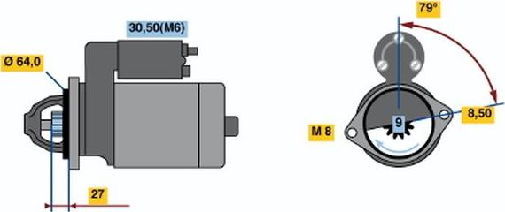 BOSCH 0 001 107 437 - Стартер vvparts.bg