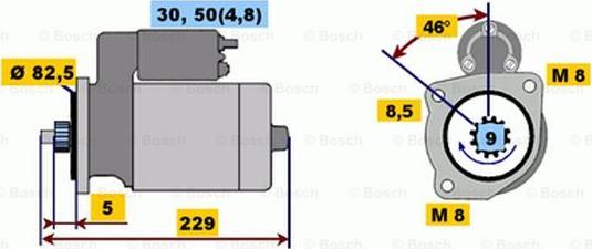 BOSCH 0 001 107 094 - Стартер vvparts.bg