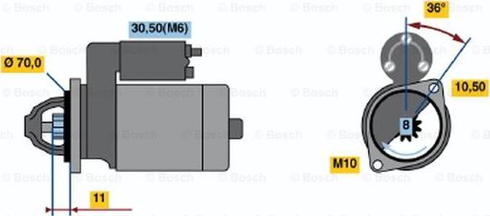 BOSCH 0 001 107 093 - Стартер vvparts.bg