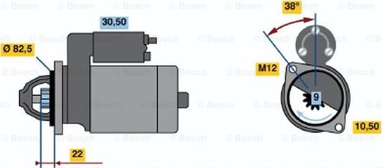 BOSCH 0 001 107 044 - Стартер vvparts.bg