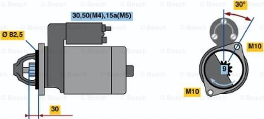 BOSCH 0 001 107 048 - Стартер vvparts.bg