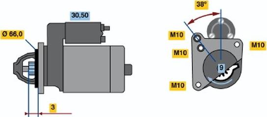 BOSCH 0 001 107 047 - Стартер vvparts.bg