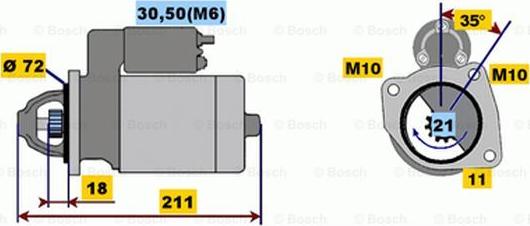 BOSCH 0 001 107 059 - Стартер vvparts.bg