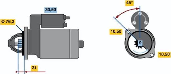 BOSCH 0001107058 - Стартер vvparts.bg