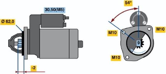 BOSCH 0001107063 - Стартер vvparts.bg