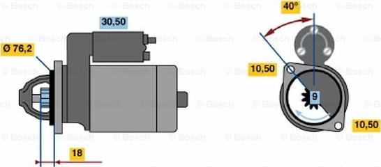 BOSCH 0001107062 - Стартер vvparts.bg