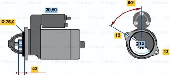 BOSCH 0 001 107 080 - Стартер vvparts.bg