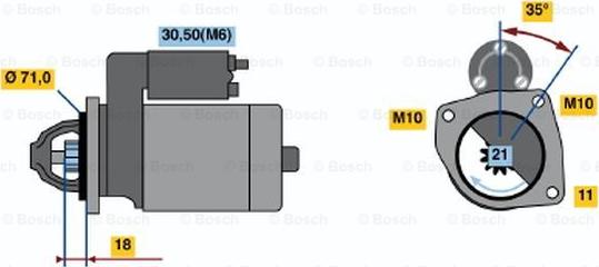 BOSCH 0 001 107 082 - Стартер vvparts.bg