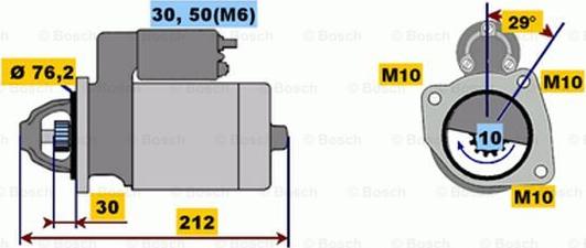 BOSCH 0 001 107 087 - Стартер vvparts.bg