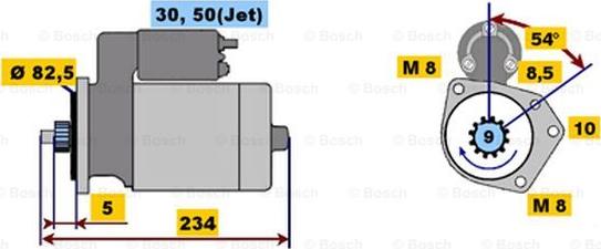 BOSCH 0 001 107 025 - Стартер vvparts.bg