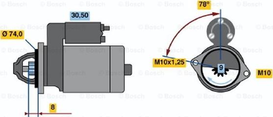 BOSCH 0 001 107 079 - Стартер vvparts.bg