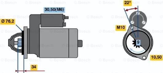 BOSCH 0 986 020 850 - Стартер vvparts.bg