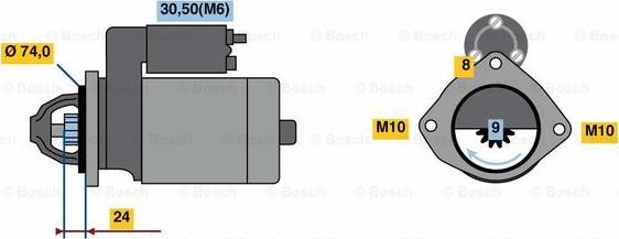 BOSCH 0 001 115 040 - Стартер vvparts.bg