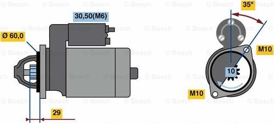 BOSCH 0 001 115 051 - Стартер vvparts.bg