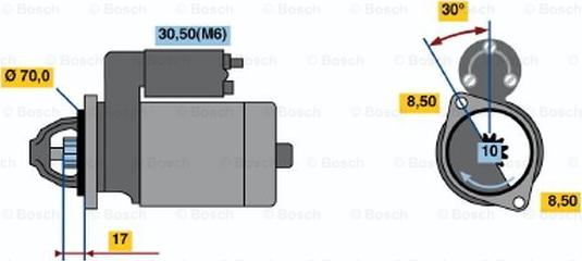 BOSCH 0 001 115 008 - Стартер vvparts.bg