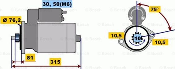 BOSCH 0 001 110 059 - Стартер vvparts.bg