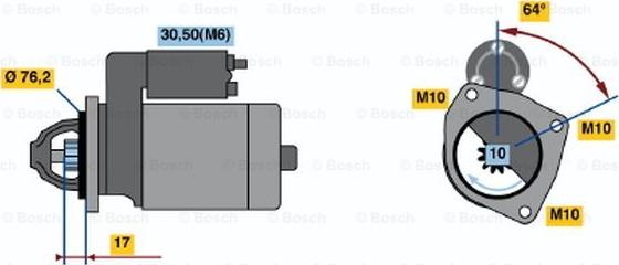 BOSCH 0 001 110 065 - Стартер vvparts.bg