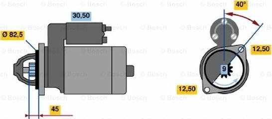 BOSCH 0 001 110 009 - Стартер vvparts.bg