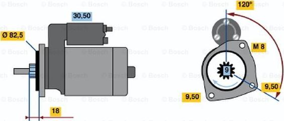 BOSCH 0 001 110 007 - Стартер vvparts.bg