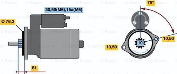 BOSCH 0 001 110 081 - Стартер vvparts.bg