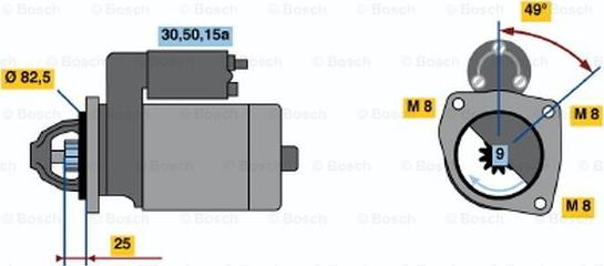 BOSCH 0 001 110 027 - Стартер vvparts.bg