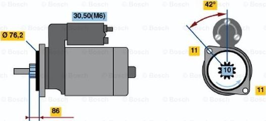 BOSCH 0 001 110 073 - Стартер vvparts.bg