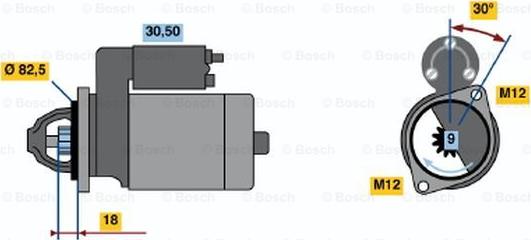 BOSCH 0 001 110 122 - Стартер vvparts.bg