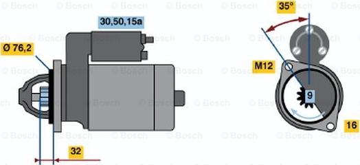 BOSCH 0 001 110 100 - Стартер vvparts.bg