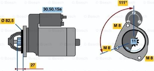 BOSCH 0 001 110 108 - Стартер vvparts.bg