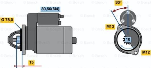 BOSCH 0 001 110 113 - Стартер vvparts.bg