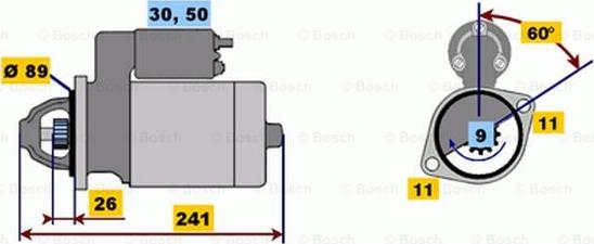 BOSCH 0 001 111 004 - Стартер vvparts.bg