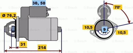 BOSCH 0 001 113 004 - Стартер vvparts.bg