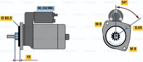 BOSCH 0 001 113 007 - Стартер vvparts.bg