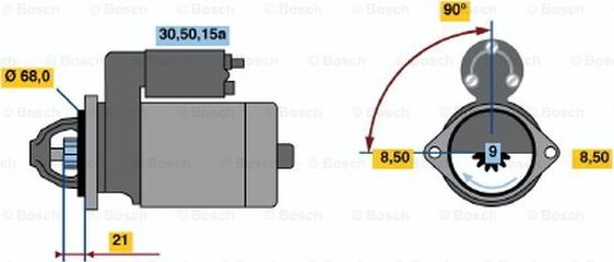 BOSCH 0 001 112 008 - Стартер vvparts.bg