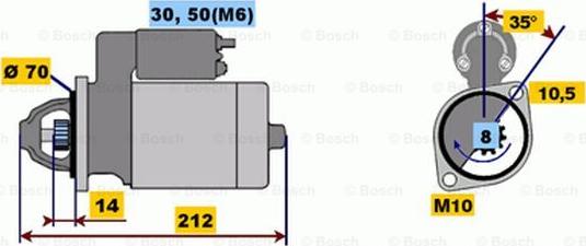 BOSCH 0 001 112 017 - Стартер vvparts.bg