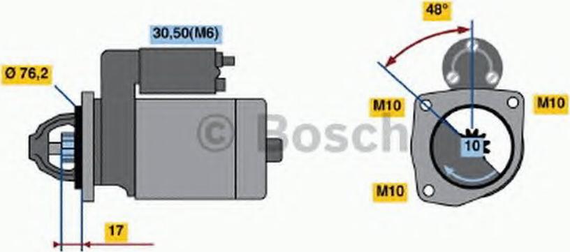 BOSCH 0001112033 - Стартер vvparts.bg