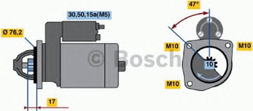 BOSCH 0001112037 - Стартер vvparts.bg