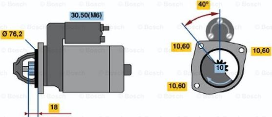 BOSCH 0 001 112 020 - Стартер vvparts.bg