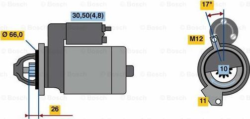 BOSCH 0 001 139 045 - Стартер vvparts.bg