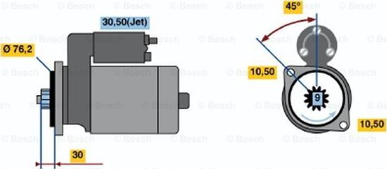 BOSCH 0 001 124 013 - Стартер vvparts.bg