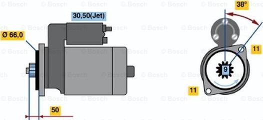 BOSCH 0 001 124 022 - Стартер vvparts.bg