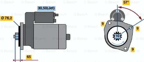 BOSCH 0 001 125 046 - Стартер vvparts.bg