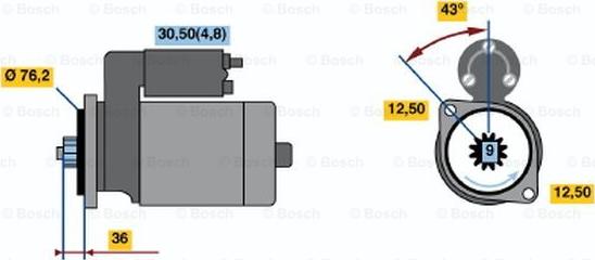 BOSCH 0 001 120 402 - Стартер vvparts.bg