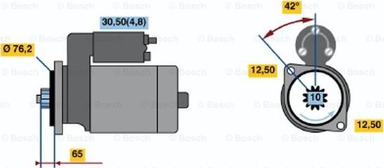 BOSCH 0 001 125 605 - Стартер vvparts.bg