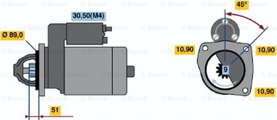 BOSCH 0 001 369 007 - Стартер vvparts.bg