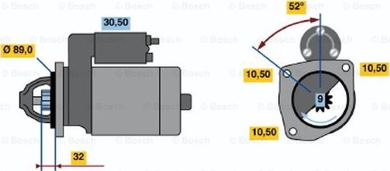 BOSCH 0 001 369 014 - Стартер vvparts.bg