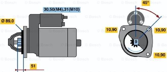 BOSCH 0 001 369 025 - Стартер vvparts.bg