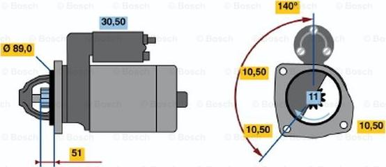 BOSCH 0 001 364 206 - Стартер vvparts.bg