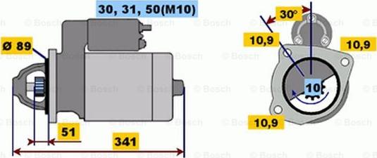 BOSCH 0 001 368 044 - Стартер vvparts.bg