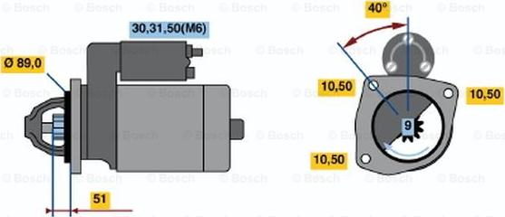 BOSCH 0 001 368 045 - Стартер vvparts.bg